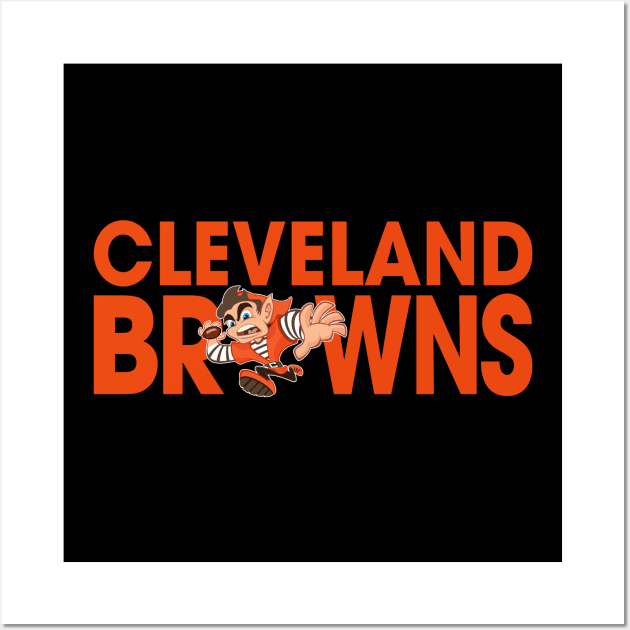 Cleveland Browns Elf Runner Logo Wall Art by Goin Ape Studios